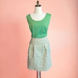 New York & Company Green and White Bandage Dress Size XXL